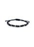 Bratara cu 8 bilute de 2mm din aur 14k si cristale negre