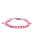 Bratara cu 10 bilute striate de 2mm din aur 14k si Howlit Roz
