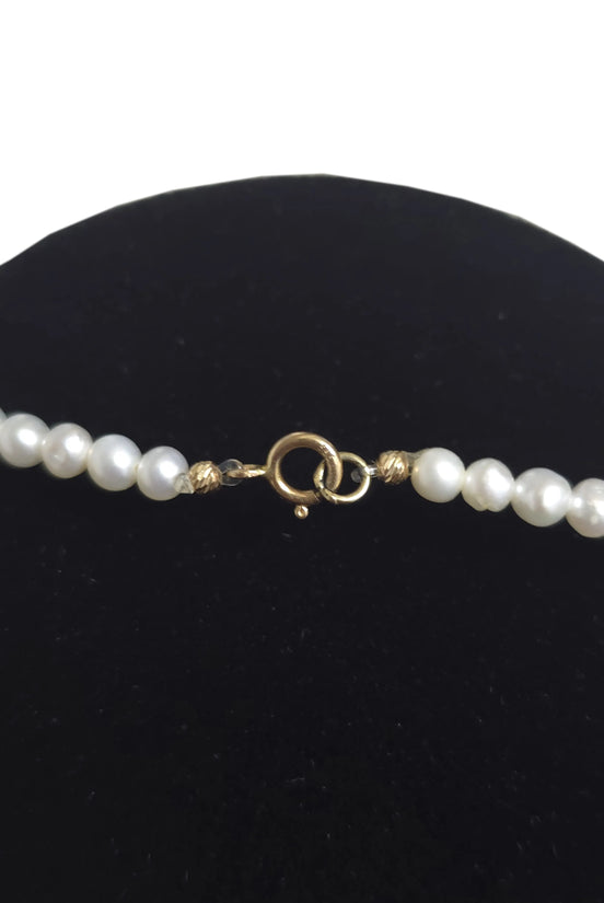 inchidere aur 14k colier cu perle