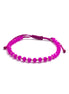 Bratara cu 10 bilute din aur 14k de 2mm si cristale fucsia 4mm