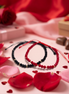 Set Brățări Valentine’s Day - Cristale și 5 biluțe de Aur 14K, 2mm