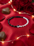Brățară Yin Yang cristale bicolor cu 8 Biluțe din Aur 14K (585),2mm
